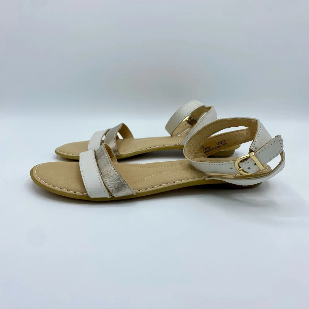 Born White Mai Easy Ankle Strap Sandals Size 7